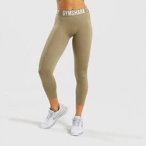 Gym shark fit crop leggings olive
